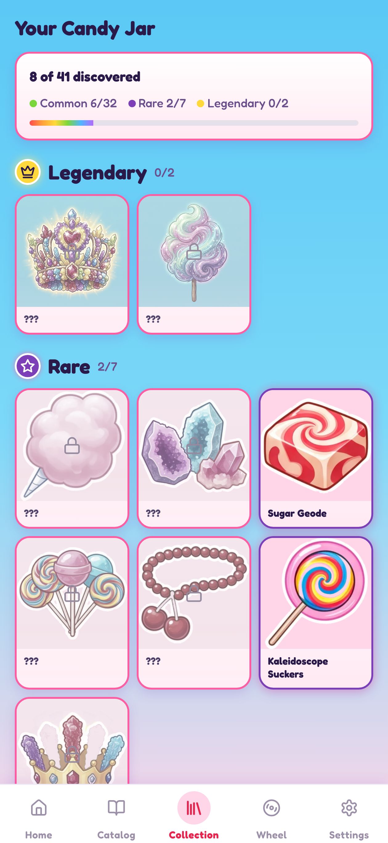 Rainbow Collection screen