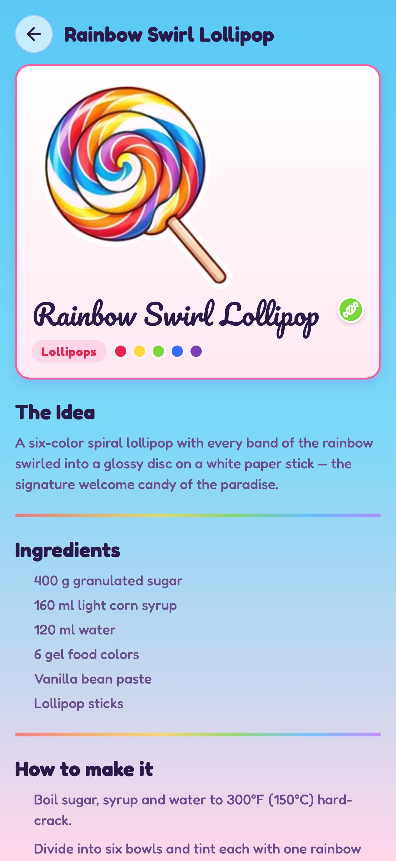 Catalog detail — Rainbow Swirl Lollipop